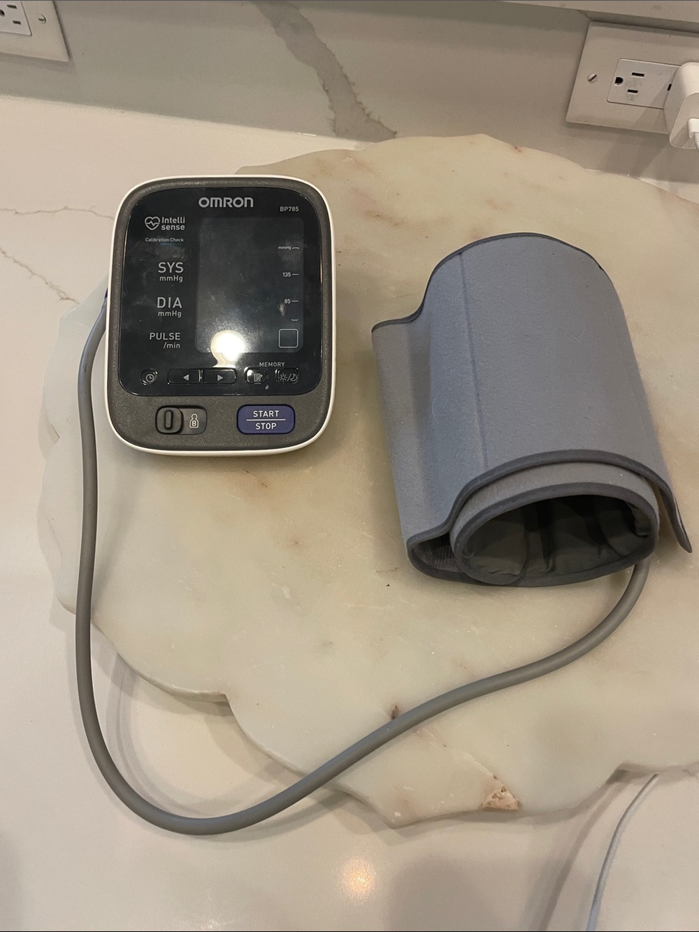 OMRON Blood Pressure Monitor in Gray and Black